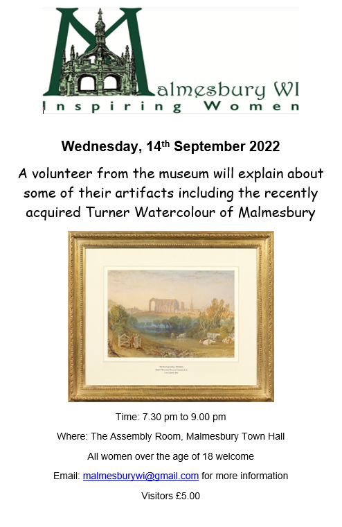 Malmesbury WI September Meeting - Athelstan Museum